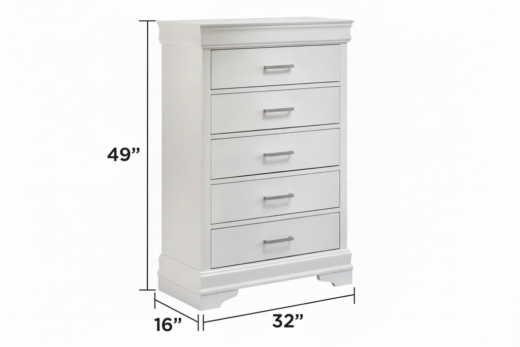 Brook Bedroom Set Queen – White 6 pieces MTL Meubles et Matelas