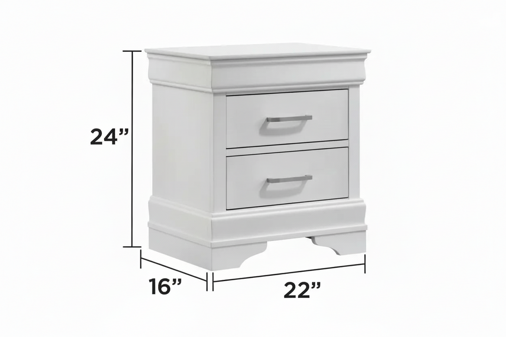 Brook Bedroom Set Queen – White 6 pieces MTL Meubles et Matelas