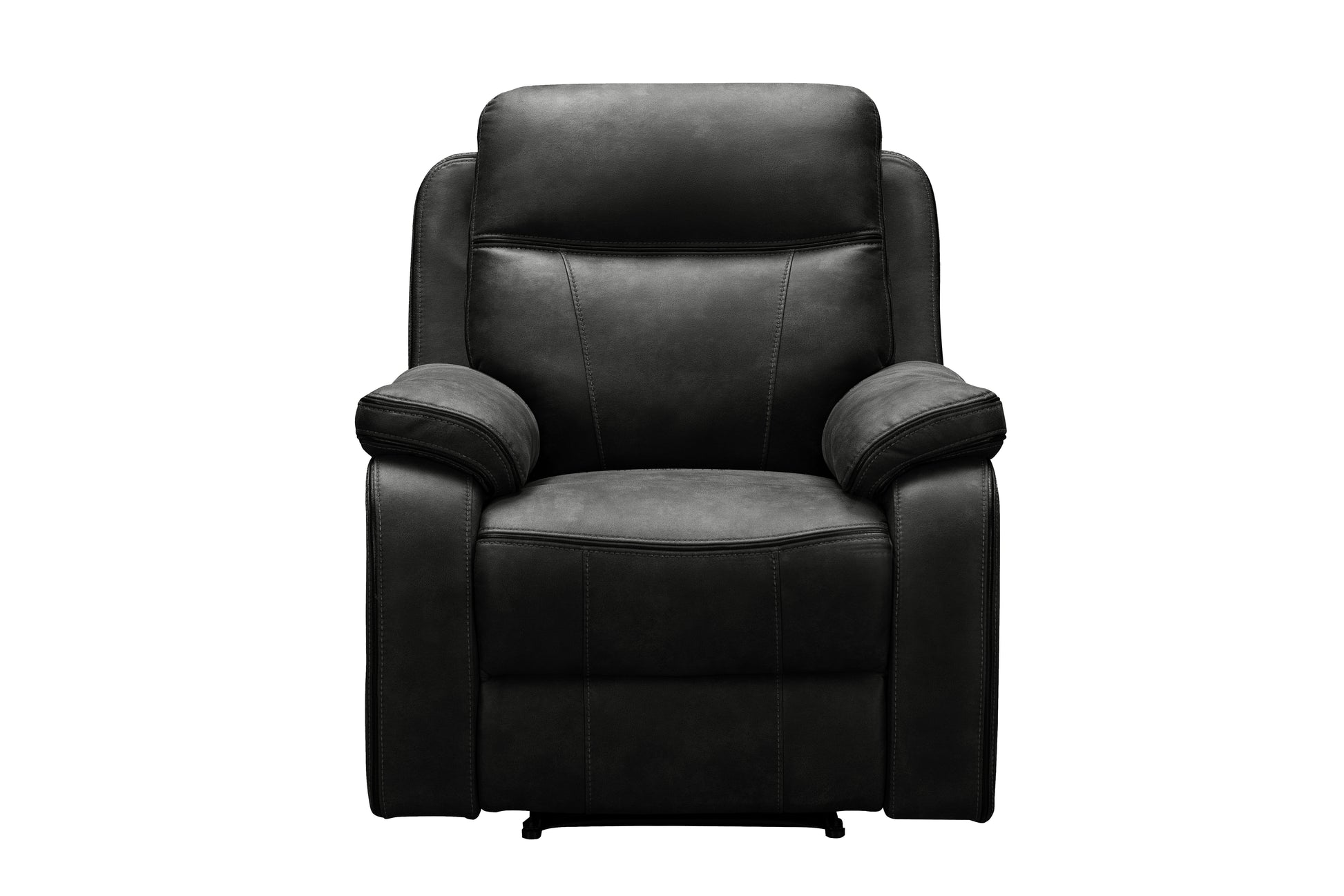 grey modern leather match recliner chair