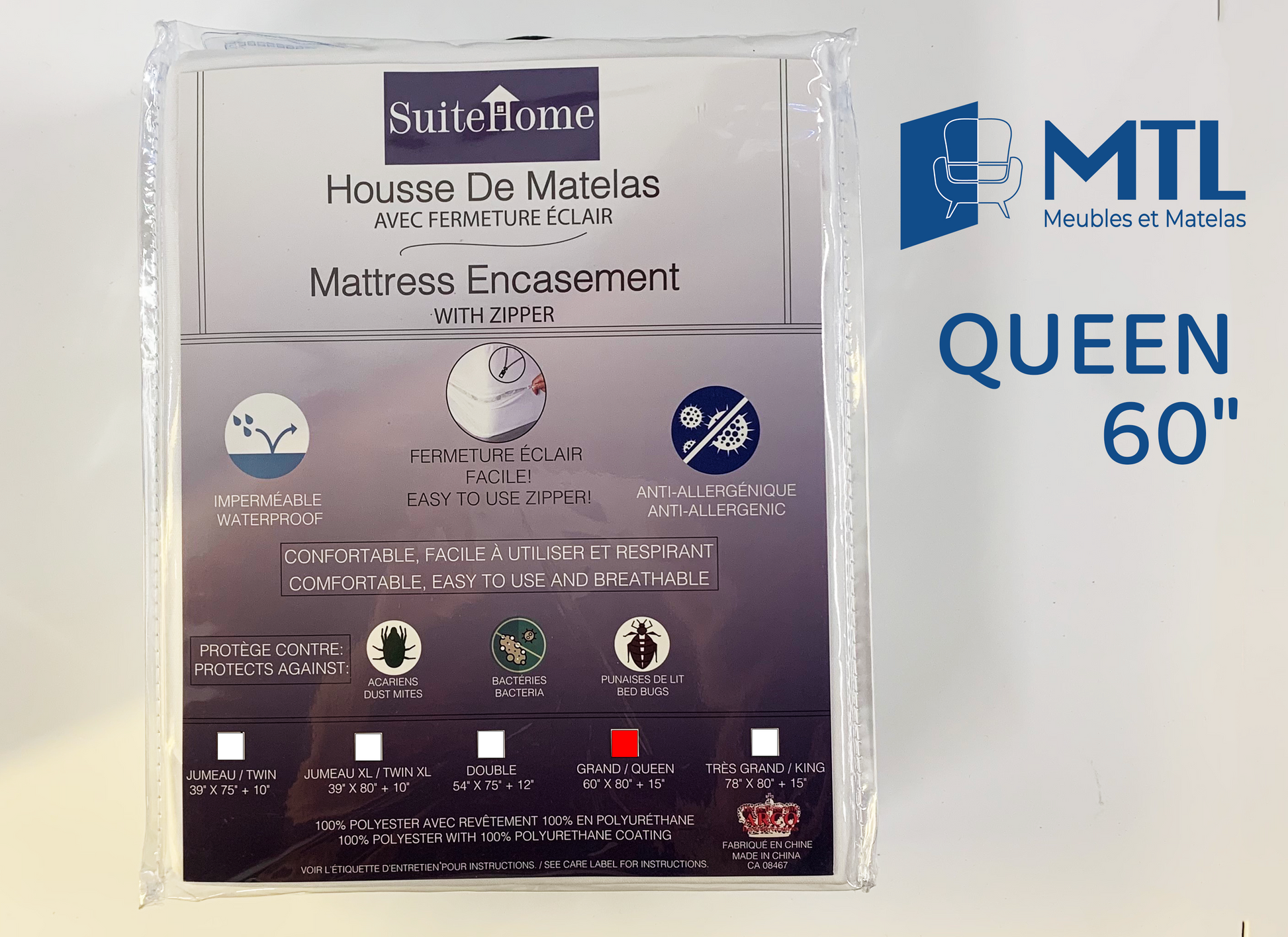 Queen mattress protector cover