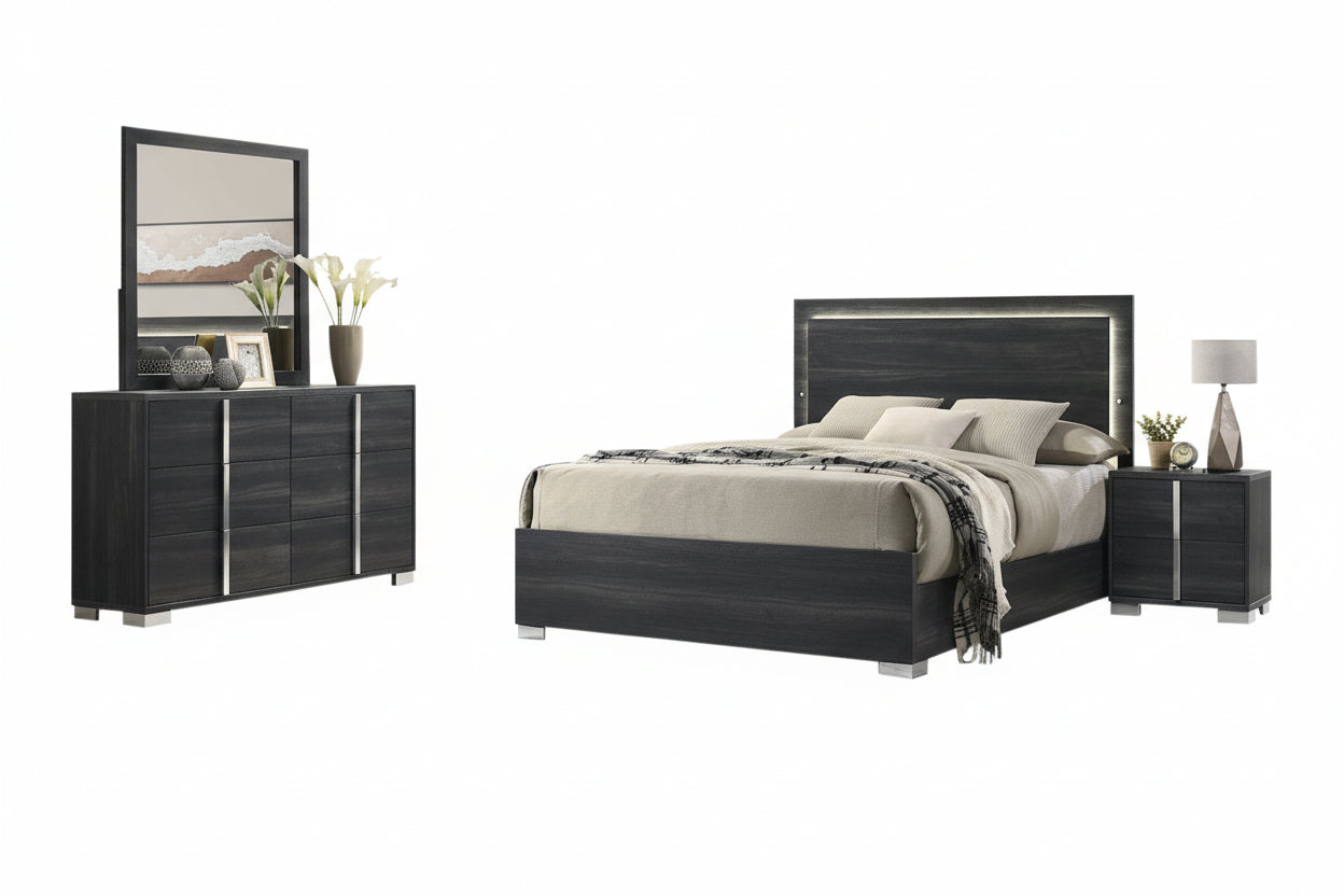 Aphro king bedroom set 4 pieces