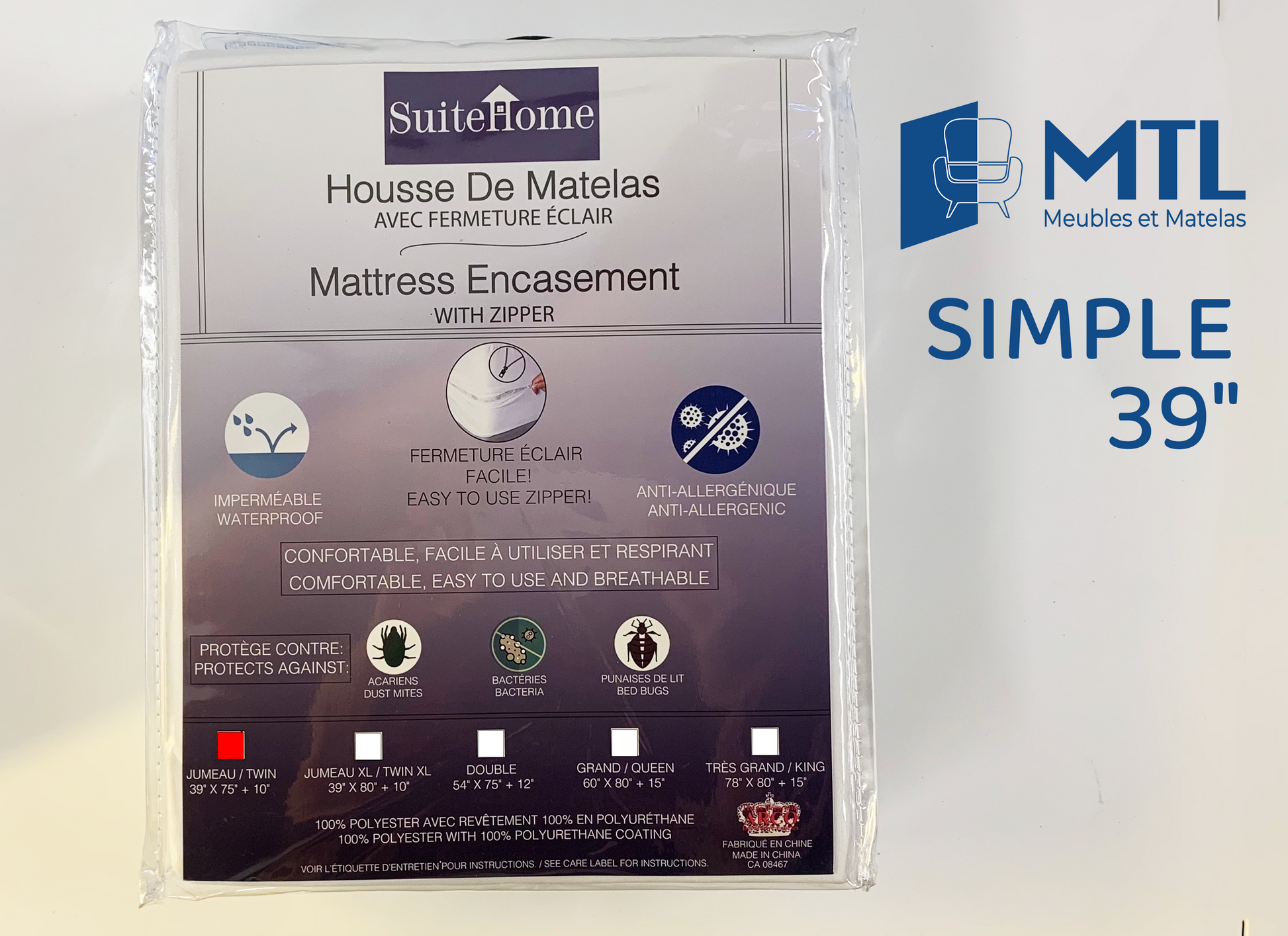 Single mattress protector cover