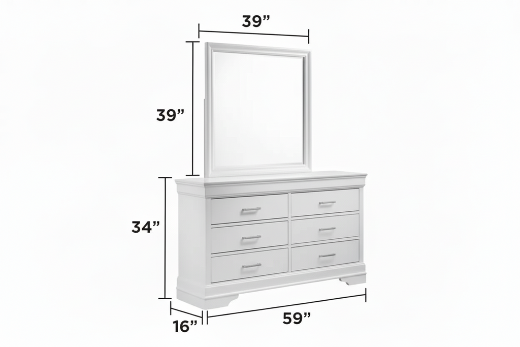 Brook Queen bedroom set 4pcs Meuble Divino
