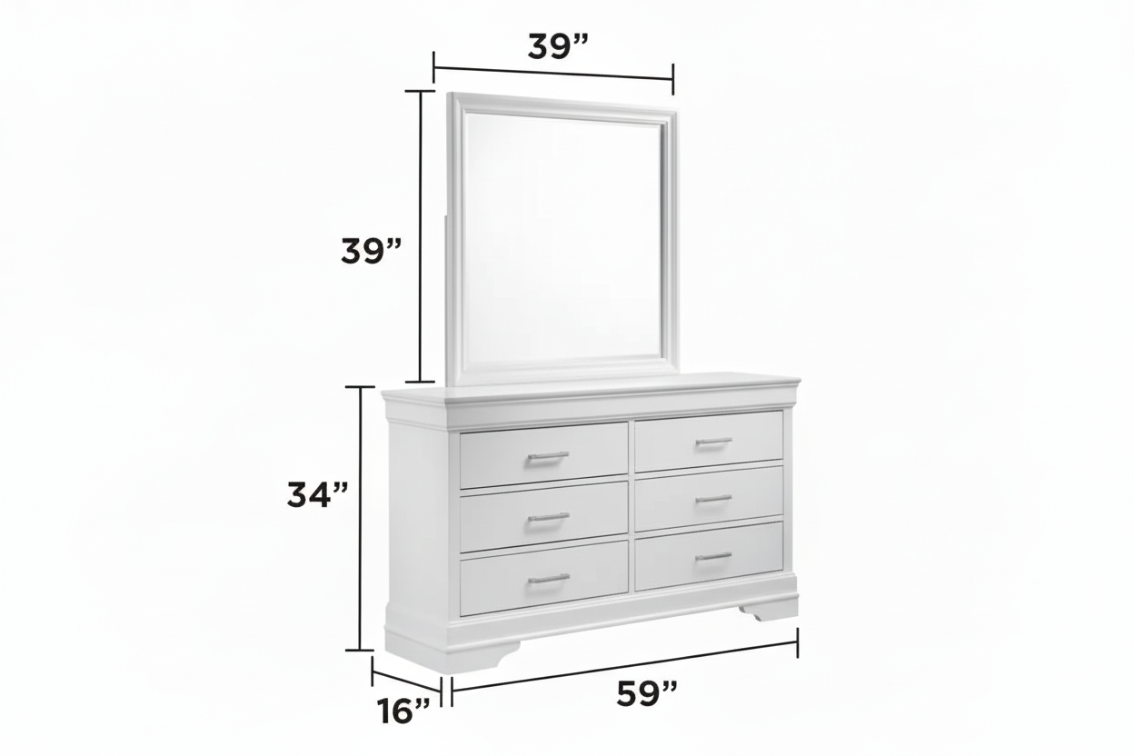 Brook Queen bedroom set 4pcs Meuble Divino