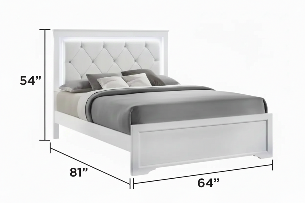 Brook Queen bedroom set 4pcs Meuble Divino