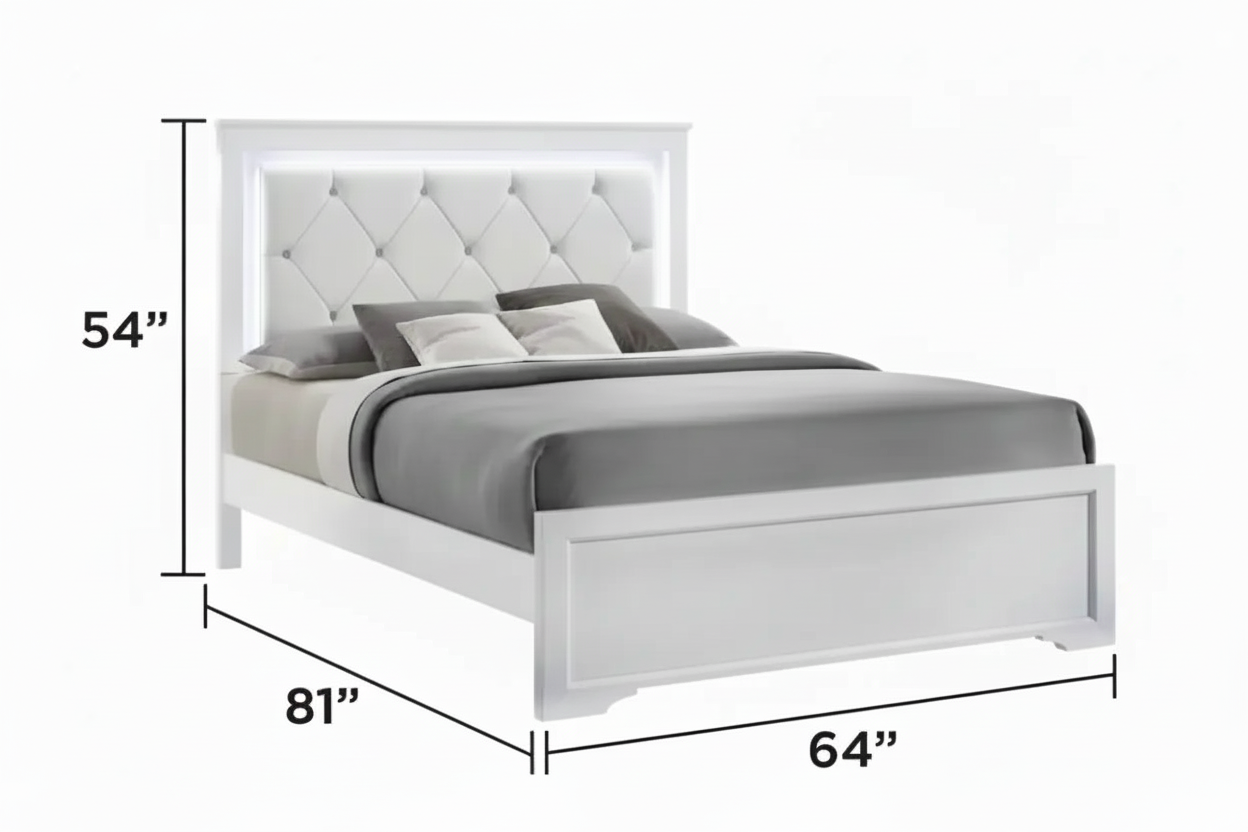 Brook Queen bedroom set 4pcs Meuble Divino