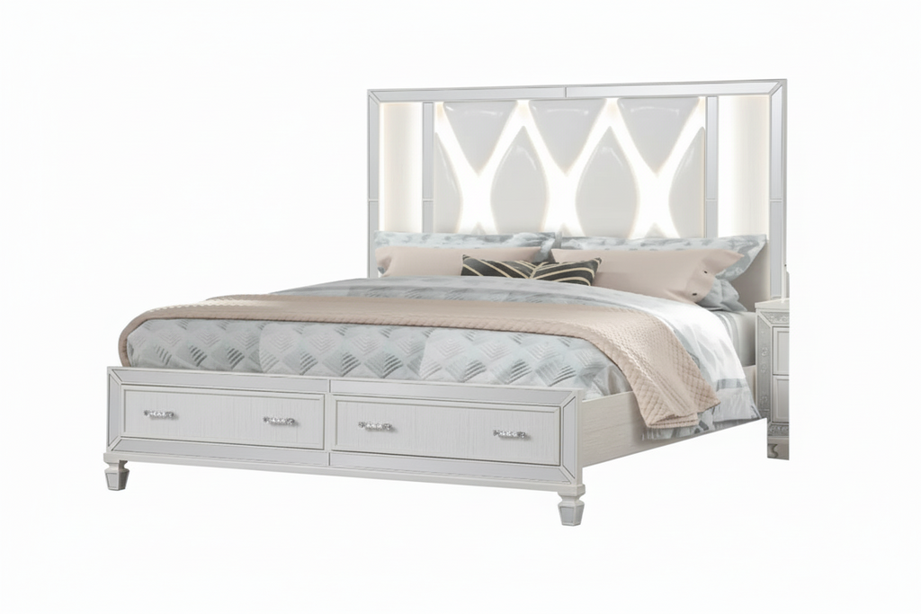 Crystal Queen Bedroom set Meuble Divino
