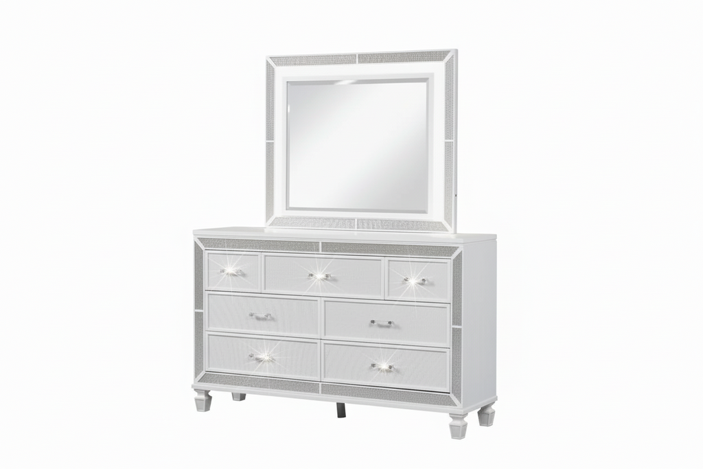 Crystal Queen Bedroom set Meuble Divino