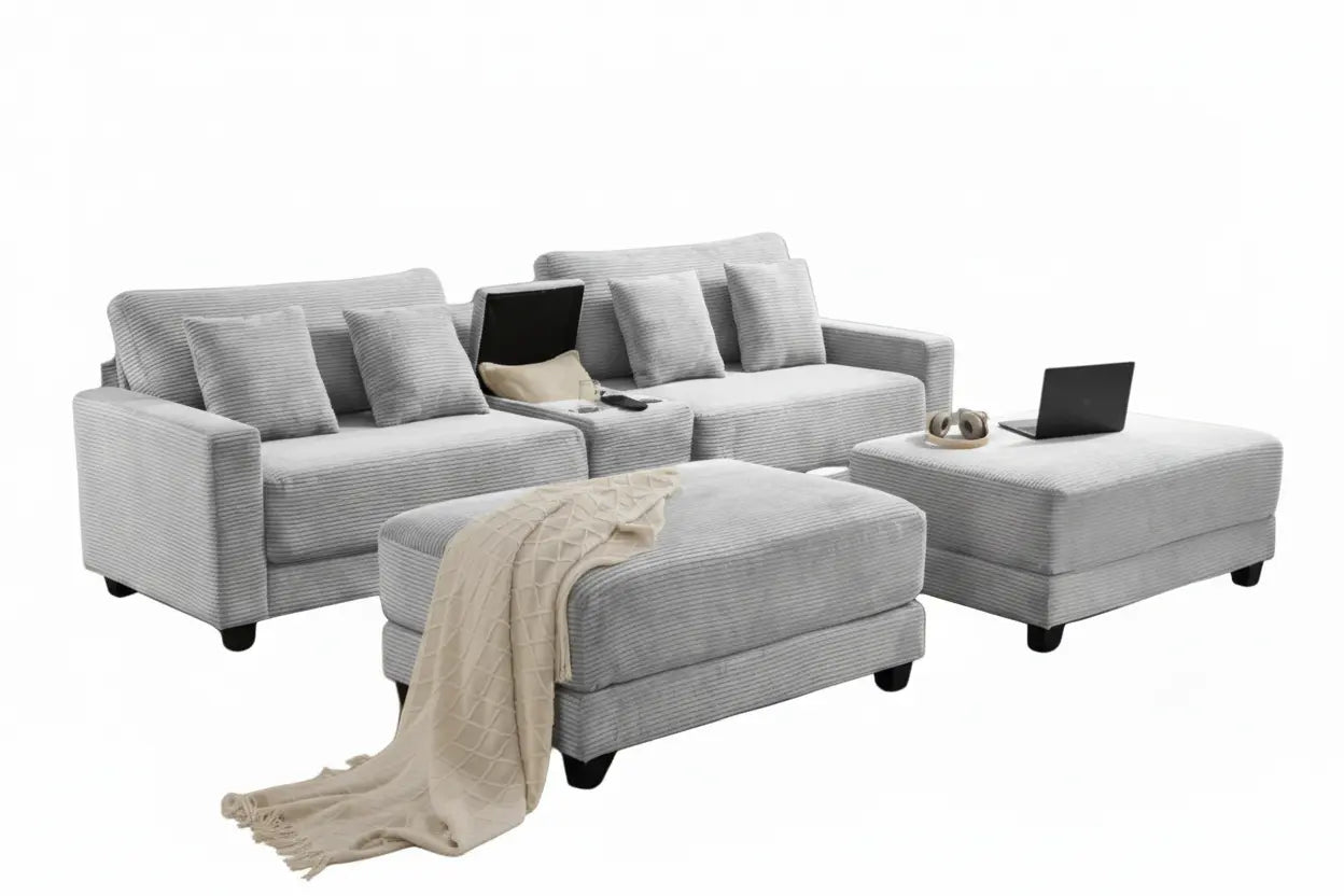 Meuble Divino Harvy sofa with plush fabric, modern design, and cushioned armrests, perfect for stylish living room seating.