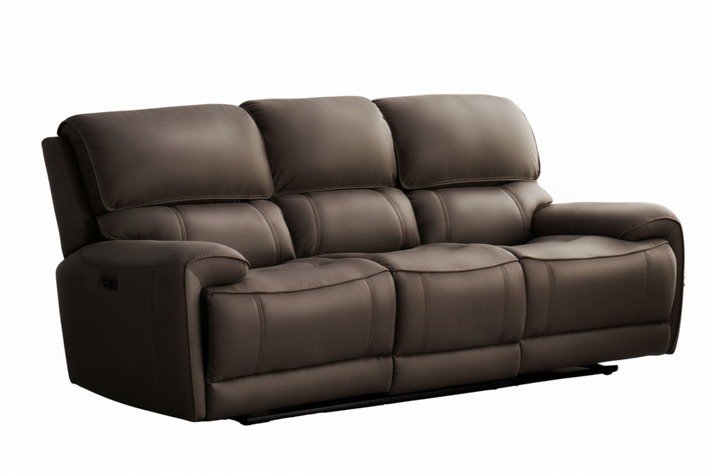 Modern reclining sofa by Meuble Divino featuring plush cushions and a sleek design, perfect for contemporary living rooms.