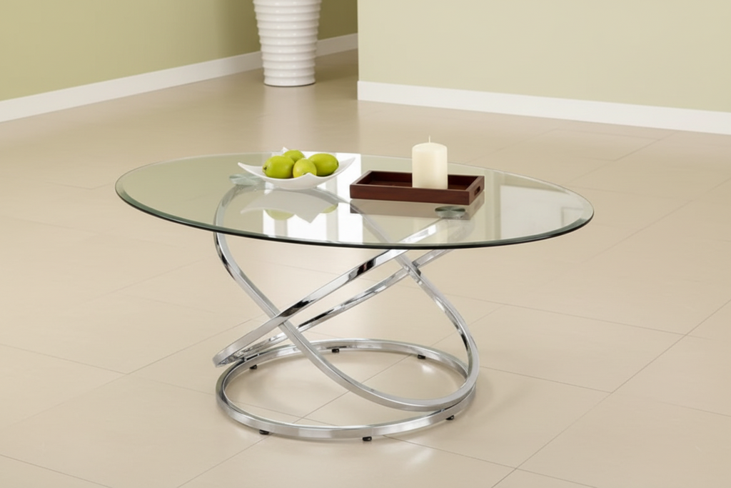 Table basse en acier inoxydable