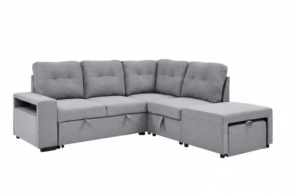 Sectional sofa bed with Storage and Ottoman Meuble Divino