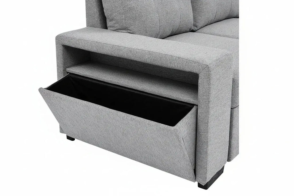 Sectional sofa bed with Storage and Ottoman Meuble Divino