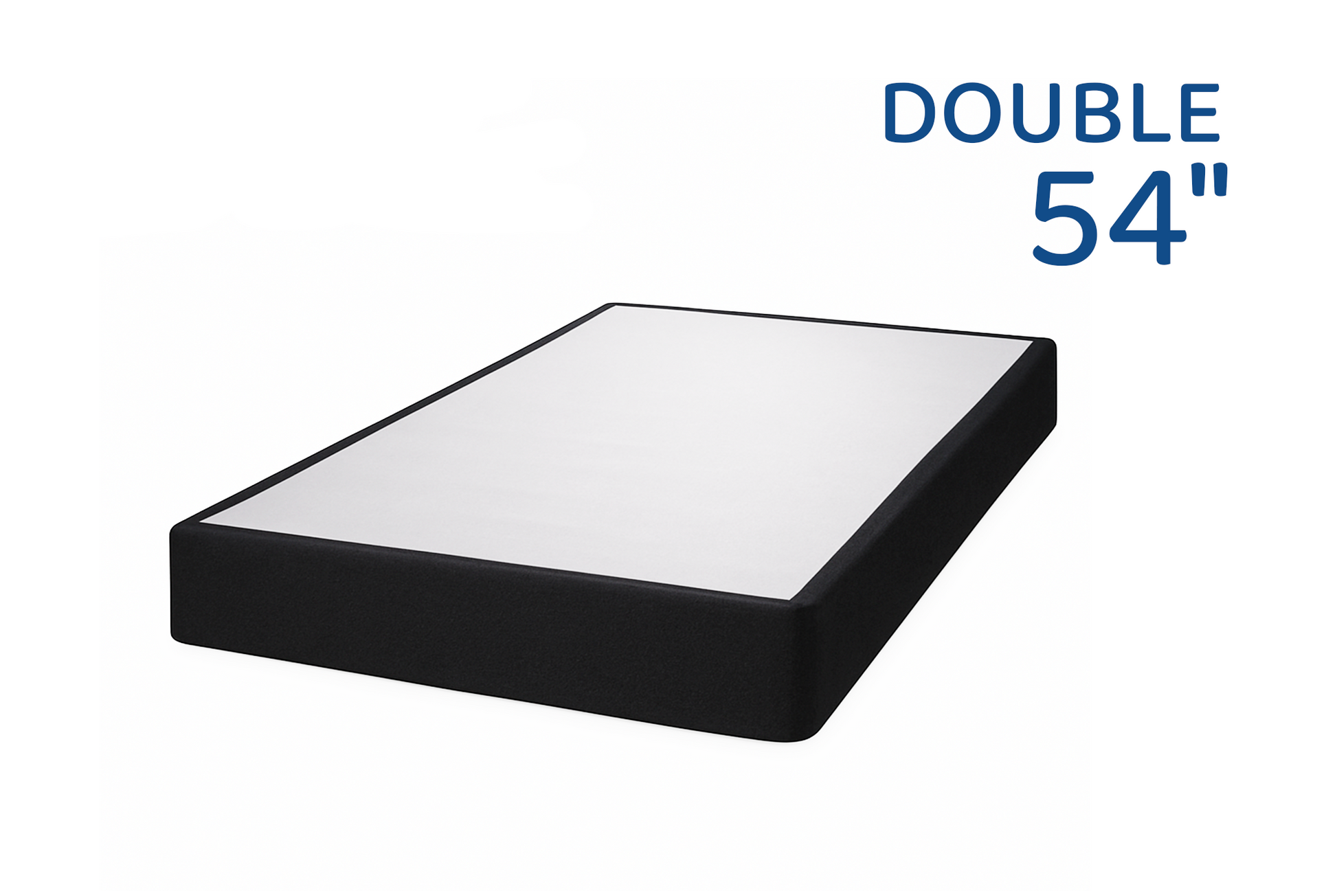 Double (Full) upholstered box spring – black fabric