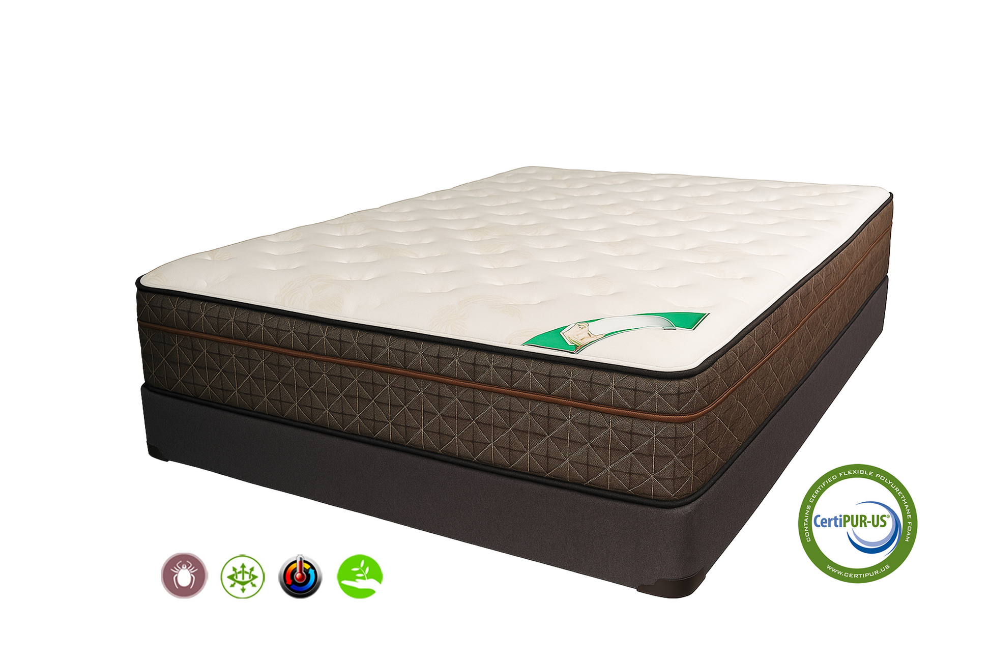 Comfortable Sleep mattress with euro top and certified bio foam