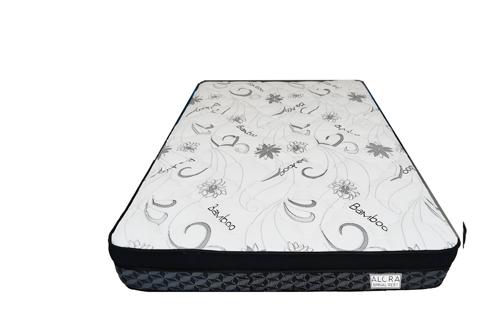 Medium-firm mattress with pillow top and quilted surface